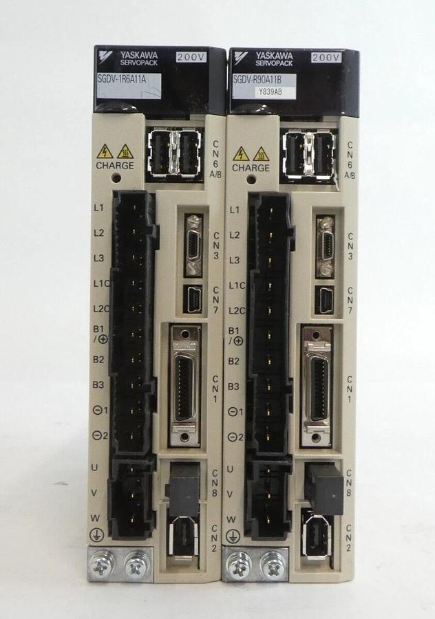 Used Yaskawa Electric SGDV-1R6A11 Servo Drive SERVOPACK Lot of 7 Working Surplus
