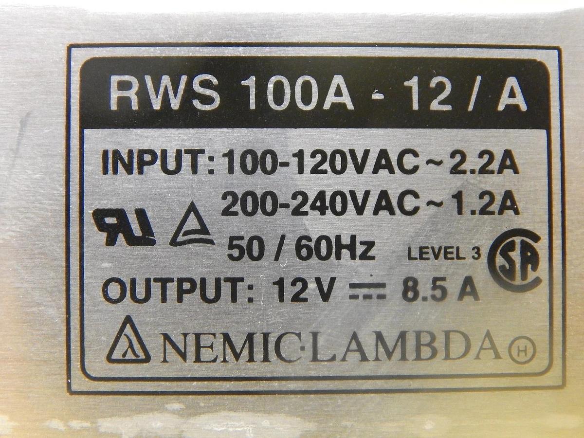 Used Nemic-Lambda RWS100A-12/A Compact Power Supply RWS 100A Used Working