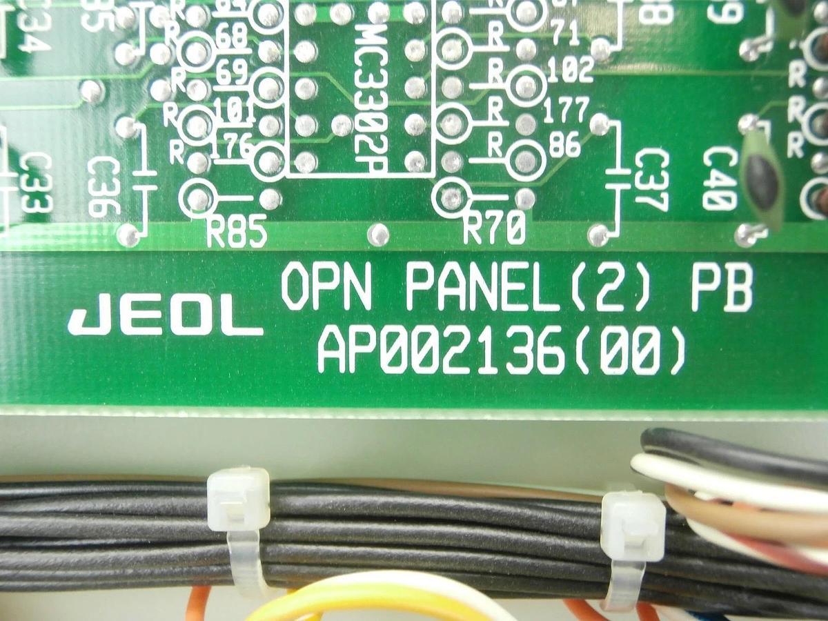 Used JEOL OPN Control Panel Assembly PCB AP002136(00) OPN PANEL(2)PB JSM-6400F Used
