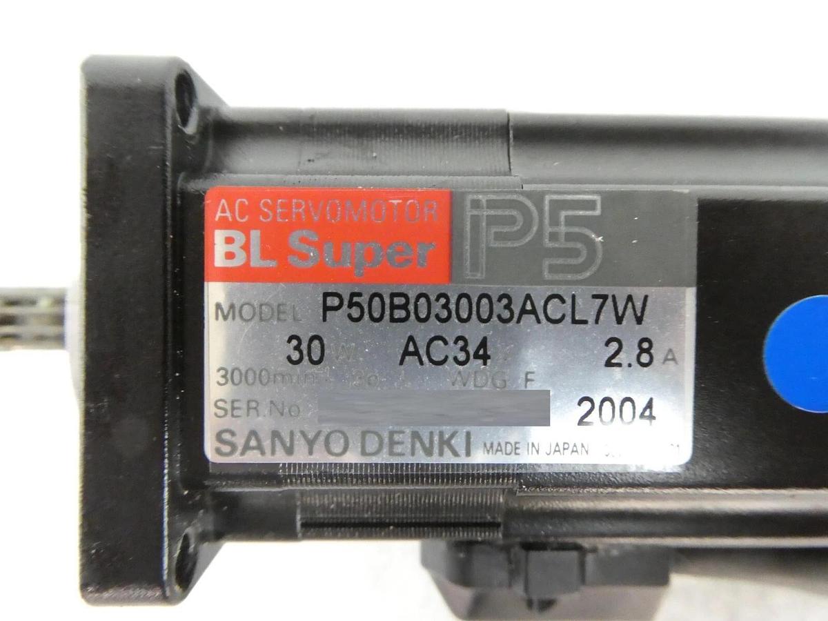 Used Sanyo Denki P50B03003ACL7W AC Servomotor BL Super P5 Nikon NSR-S205C Working
