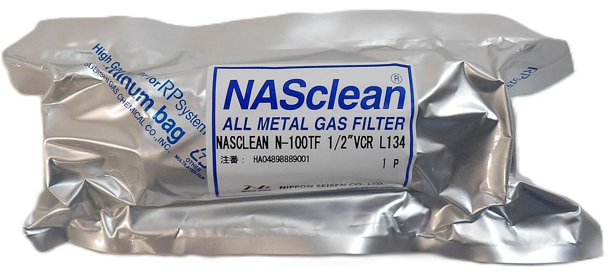 Nippon Seisen N-100TF Metal Gas Filter 1/2"VCR L134 NASclean New Surplus