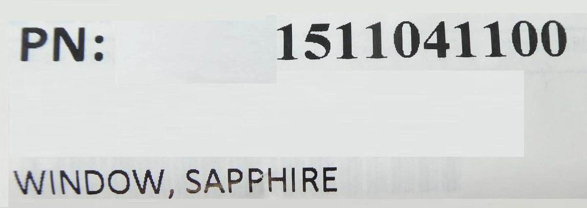 Novellus Systems 15-110411-00 Sapphire Window Chamber Concept One Two New Spare