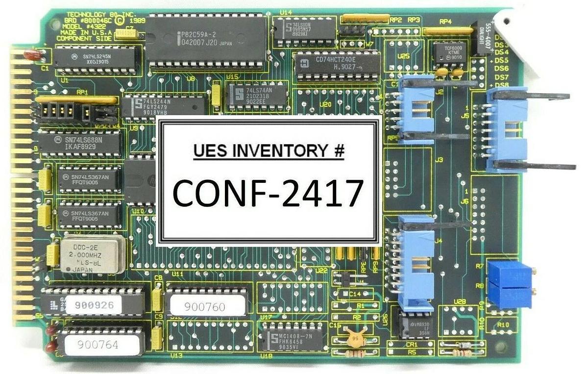 Used Technology 80 4322 Motor Control PCB Card B00046C KLA-Tencor 53-0012 Working