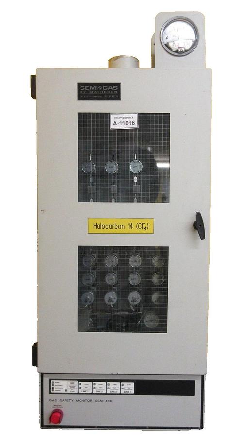 Used Matheson SEMI-GAS GSM-468 Gas Safety Monitor Cabinet SGS Halocarbon 14 CF4 Used