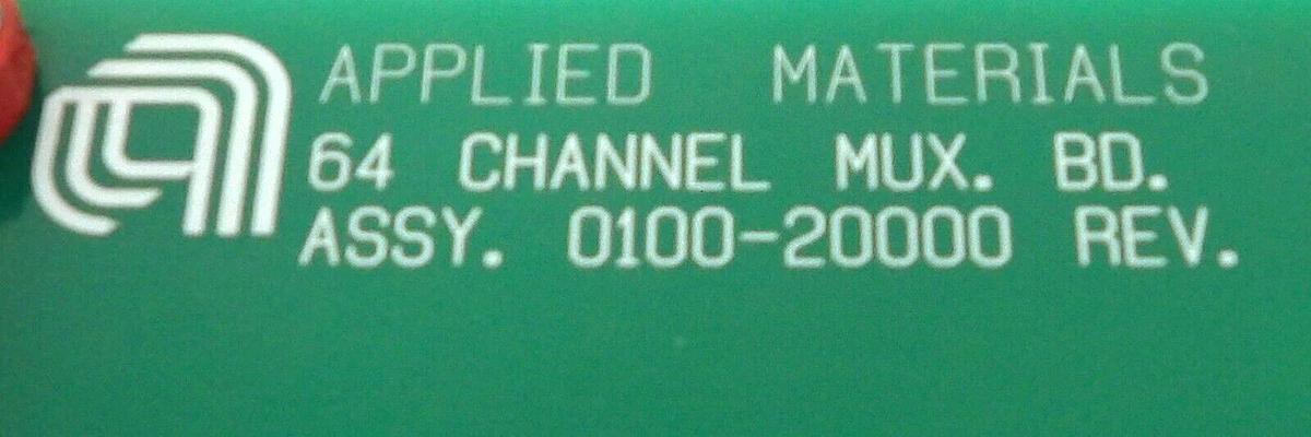 Used AMAT Applied Materials 0100-20000 64 Channel MUX BD PCB Card Working Surplus