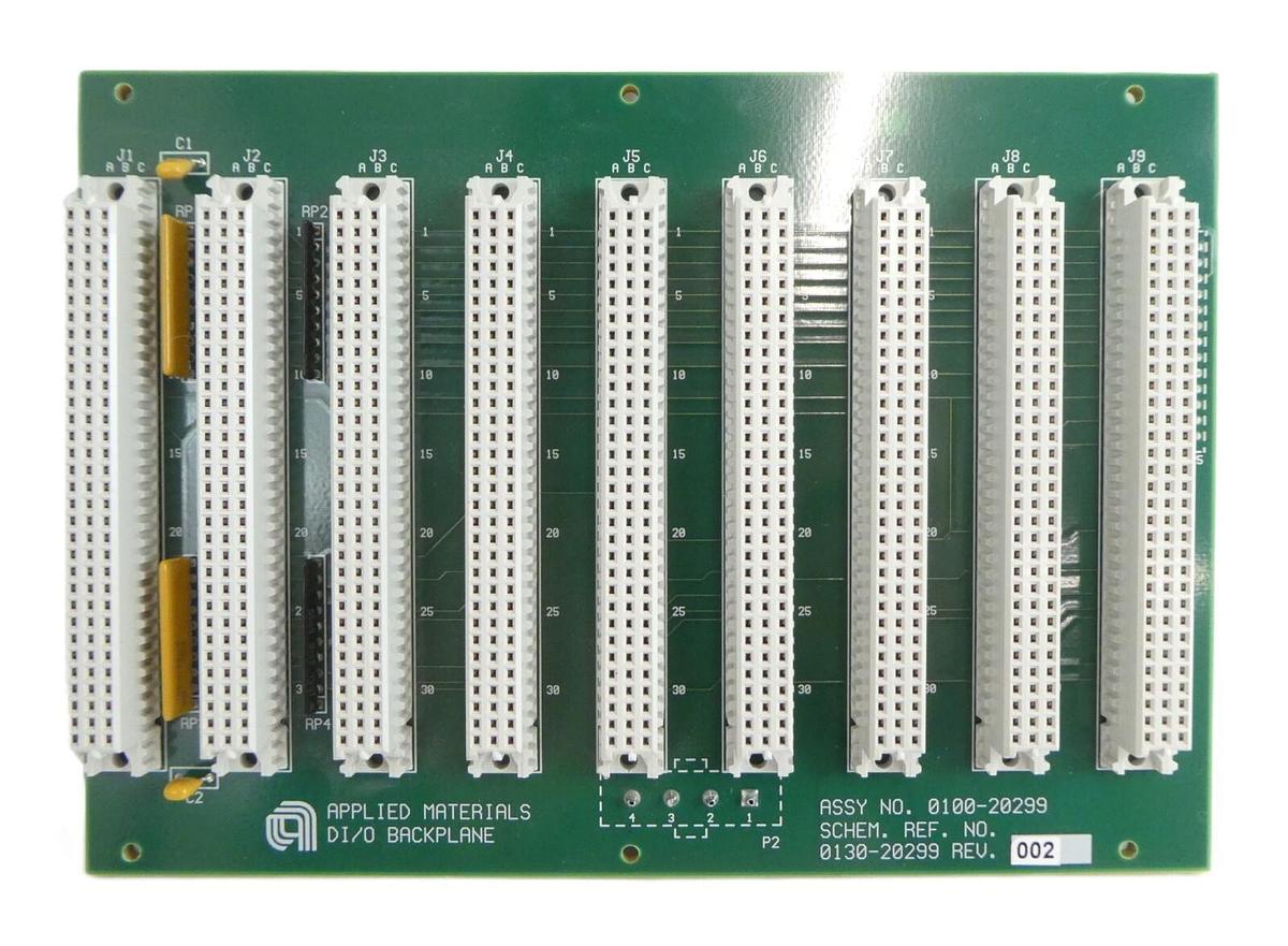 Used AMAT Applied Materials 0100-20299 DI/O Backplane PCB Assembly Working Surplus