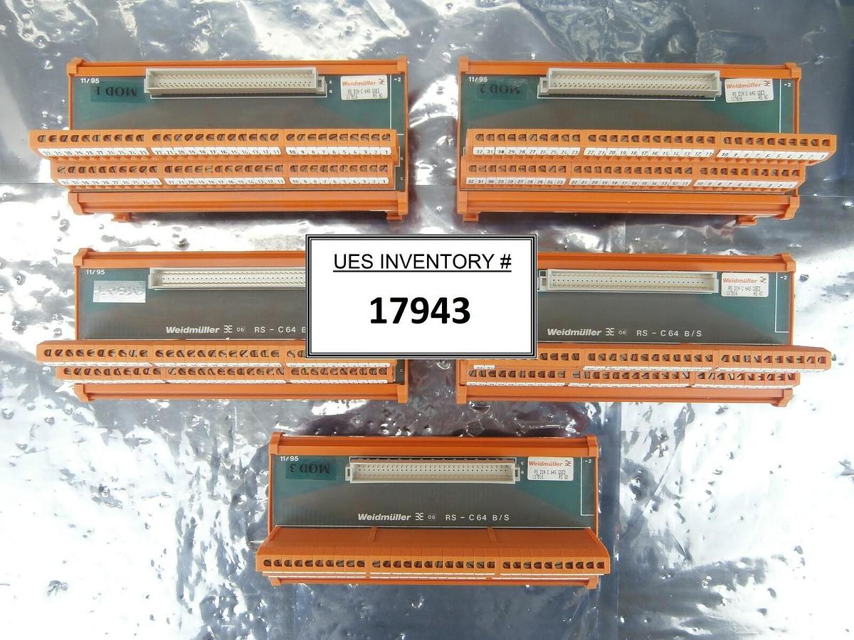 Used Weidmuller 117816 PLC Interface Unit RS-C64 B/S Reseller Lot of 5 Used Working