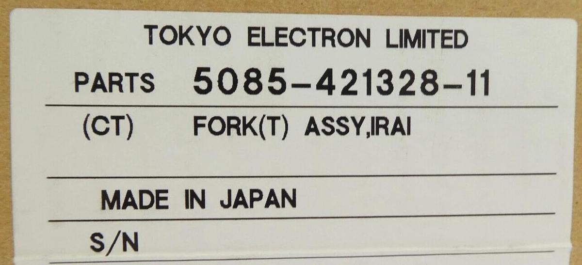 TEL Tokyo Electron 5085-421328-11 IRAI Fork (T) Assembly New Surplus