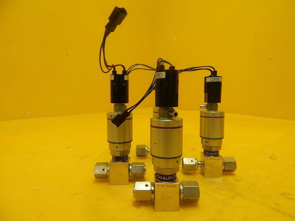 Used Qualiflow 03M04 F HF Series On Off Valve Lot of 4 ASM Epsilon 3000 Used Working