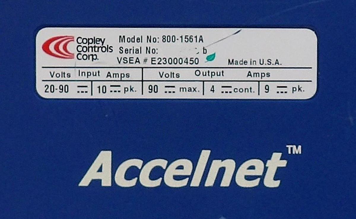Used Copley Controls 800-1561 Servo Motor Controller Accelnet Lot of 2 Working