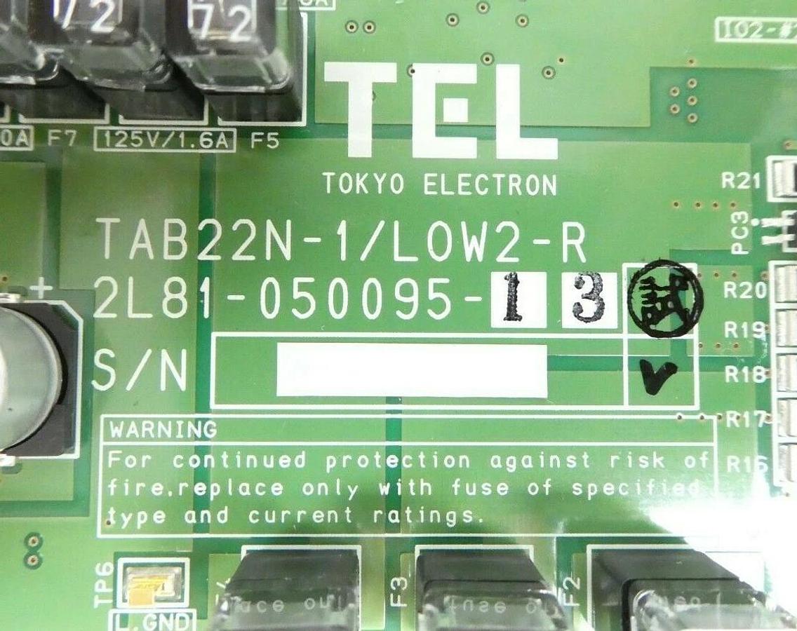 Used TEL Tokyo Electron 2L81-050095-13 Interface PCB TAB22N-1/LOW2-R Working Surplus