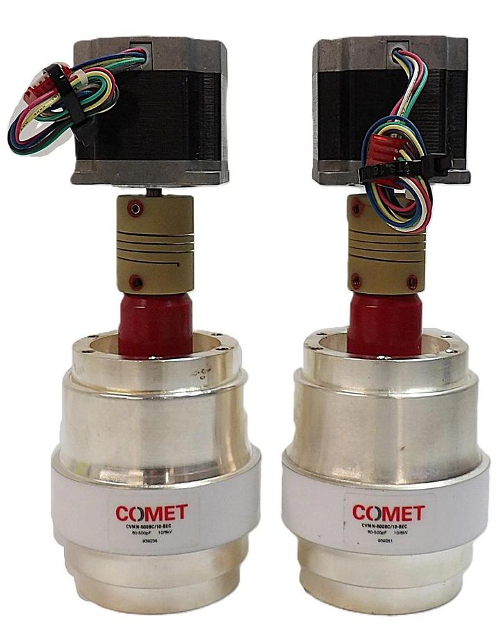 Used Comet CVMN-500BC/10-BEC RF Variable Vacuum Capacitor Lot of 2 Working