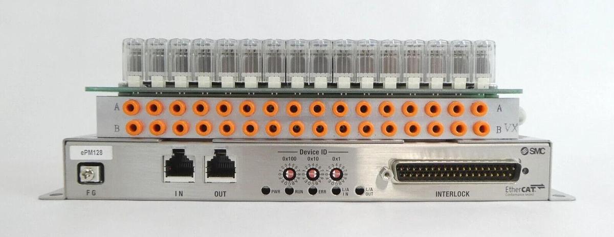 Used SMC IN587-33-1 32-Point EtherCAT Pneumatic Manifold Lot of 3 Working Surplus