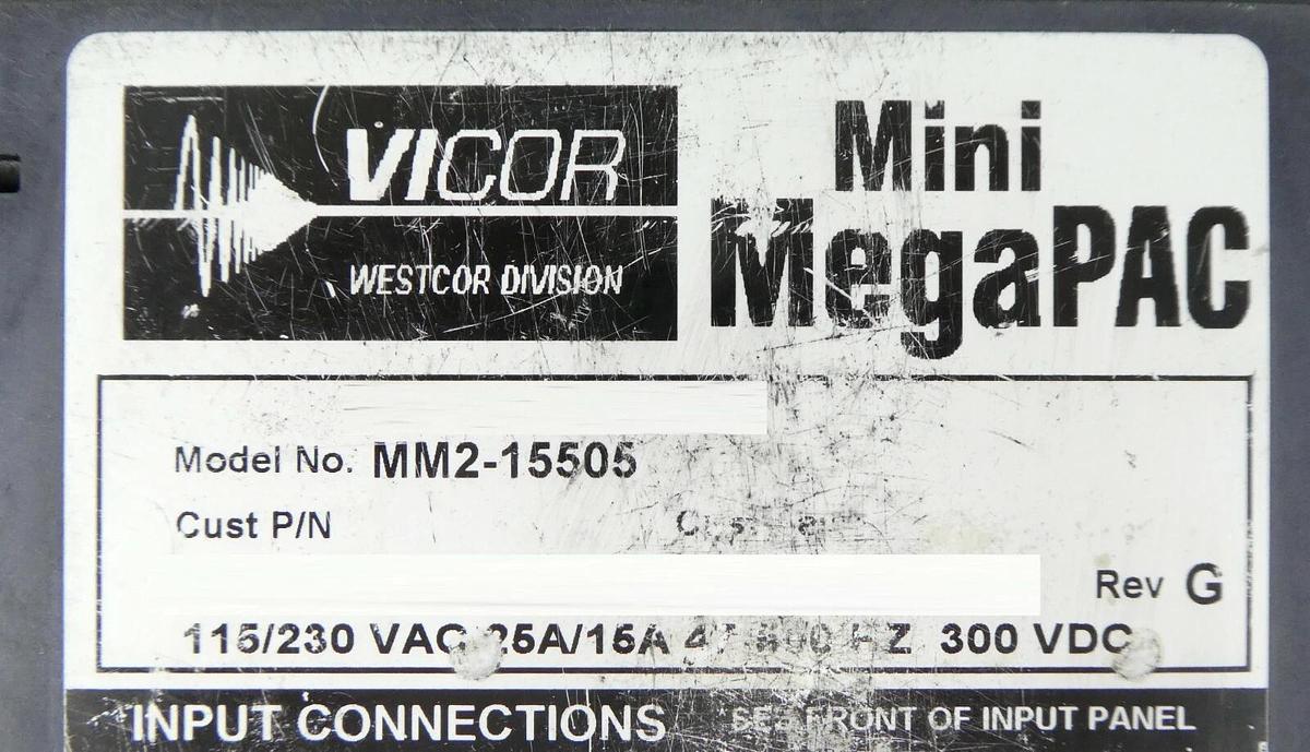 Used Vicor MM2-15505 Power Supply mini MegaPAC Novellus Systems 27-103559-00 Working