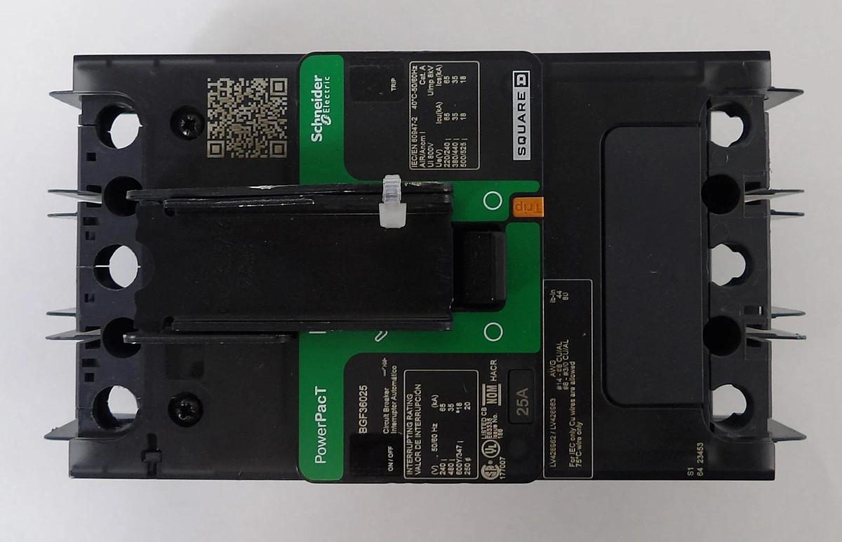 Used Schneider Electric BGF36025 3 Pole Circuit Breaker PowerPacT Lot of 2 Working