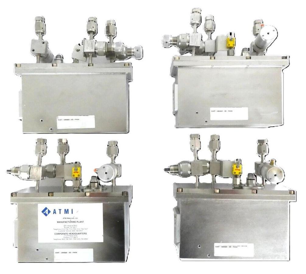Used ATMI Packing CUST-UNIQUE-2D-PHOS Ampule Bubbler CVD P5000 Lot of 4 Working