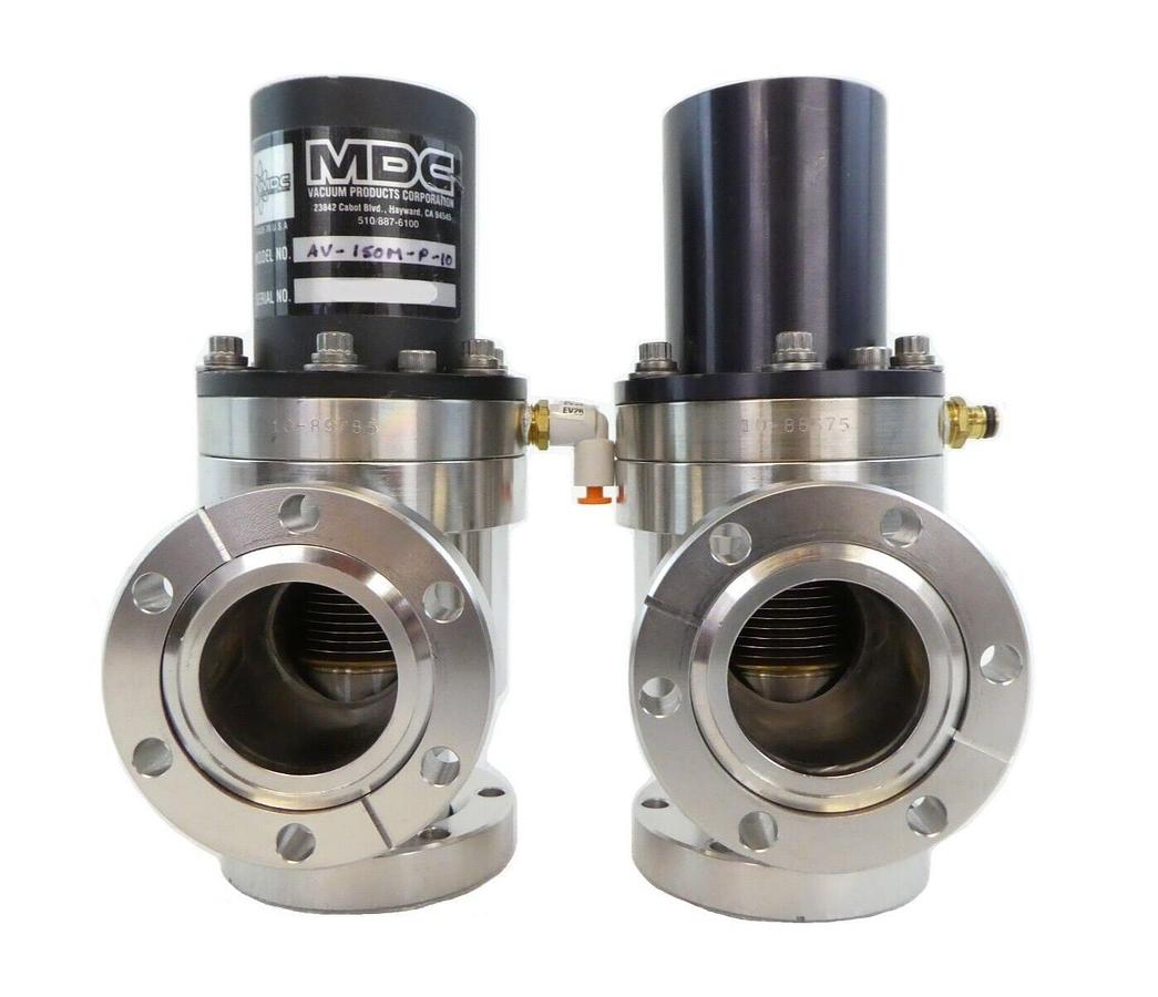 Used MDC Vacuum Products 313029-10 Angle Valve AV-150M-P-10 Lot of 2 Working Surplus