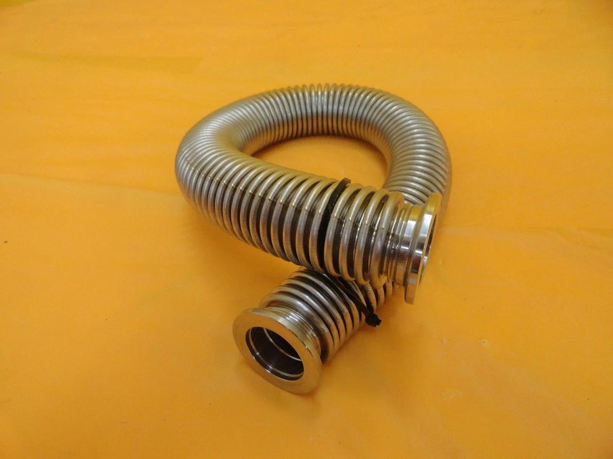 Used MKS Instruments Flexible Bellows Vacuum Hose NW25 18" Stainless Steel HPS Used