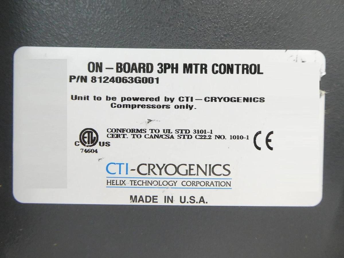 Used CTI-Cryogenics 8124063G001 3-Phase Motor Controller Unit On-Board Working