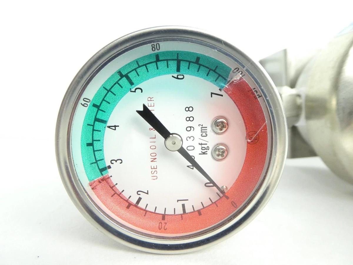 Used Parker 43600759 High Purity Regulator Valve W/ Gauge HFR90TS4PB6V Lot of 2 Used