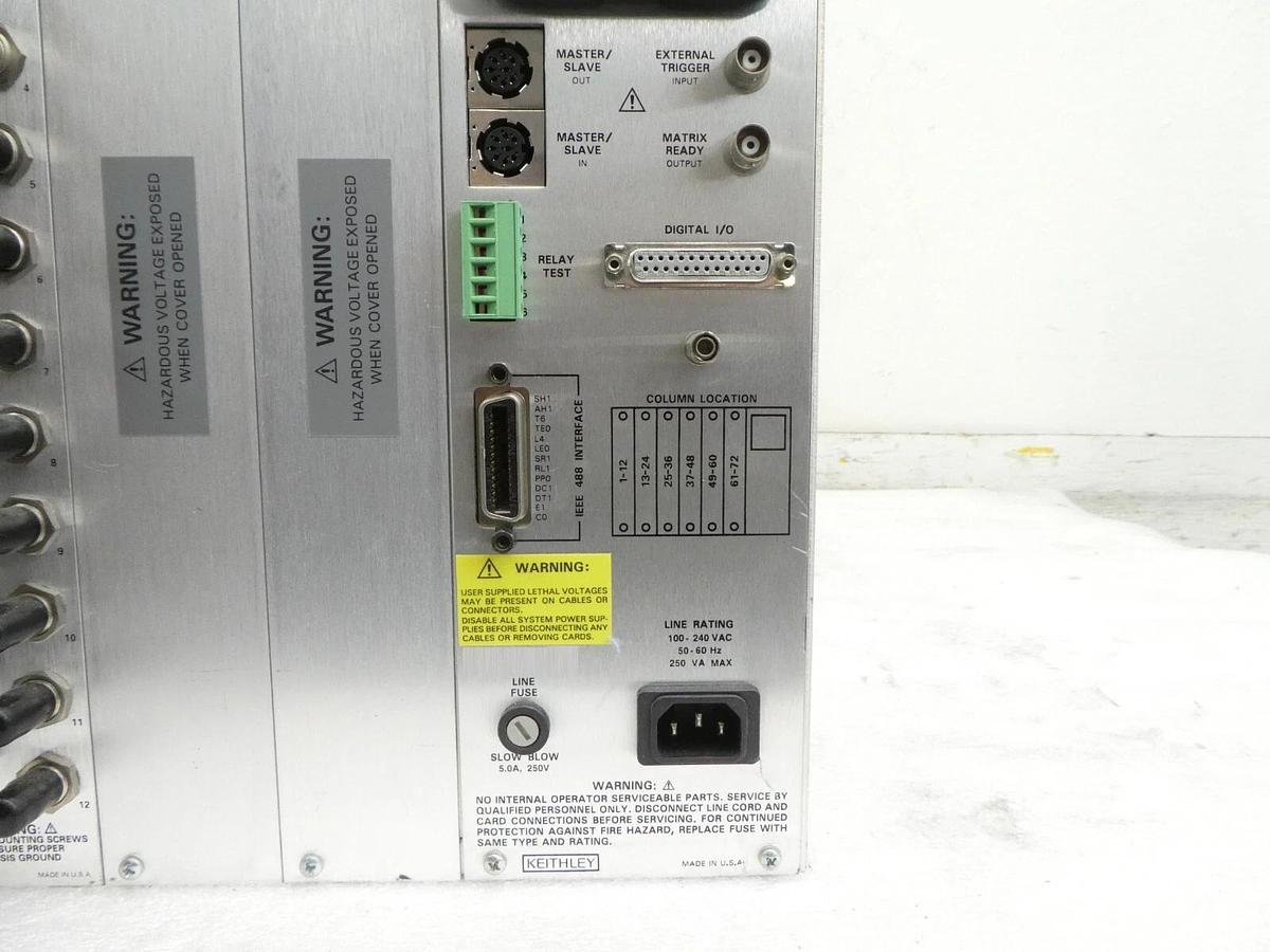 Used Keithley 707A Switching Matrix with 7174A 8x12 Low Current Matrix Cards Surplus