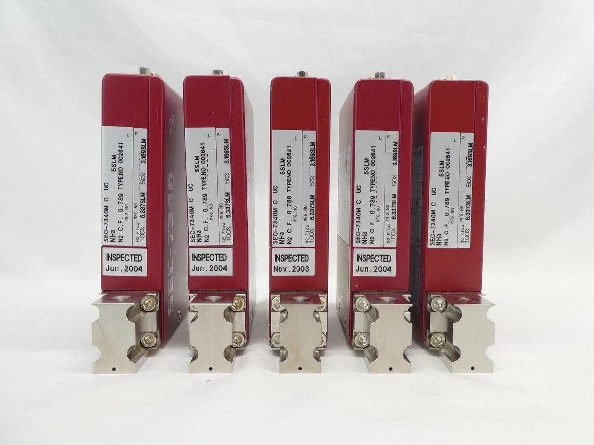 Used STEC SEC-7340M Mass Flow Controller MFC 5 SLM NH3 Reseller Lot of 5 Working