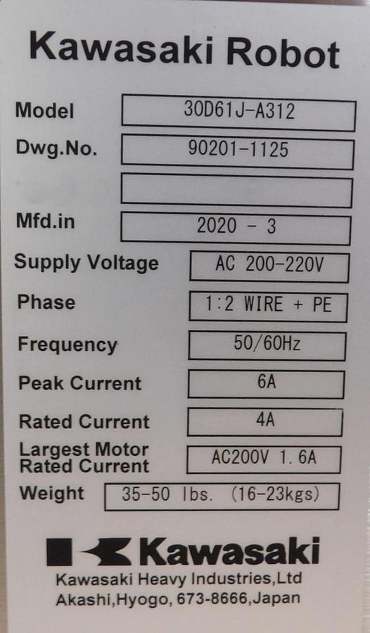 Kawasaki 3NT510B-A011 Wafer Handling Robot Set NX Controller 30D61J-A312 New