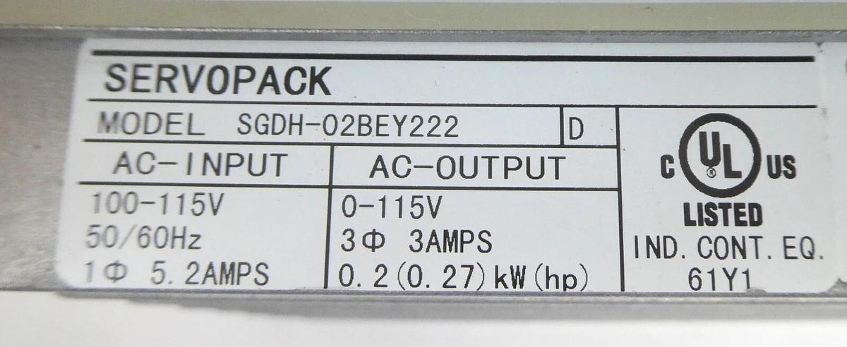 Used Yaskawa Electric SGDH-01BEY222 SGDH-01AE Servo Driver SERVOPACK Lot of 7 Working