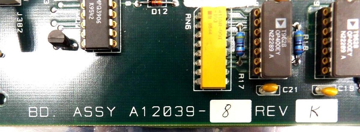 Used Rudolph A12039-8 Wafer Handler Distribution PCB Focus Security 12244 Working