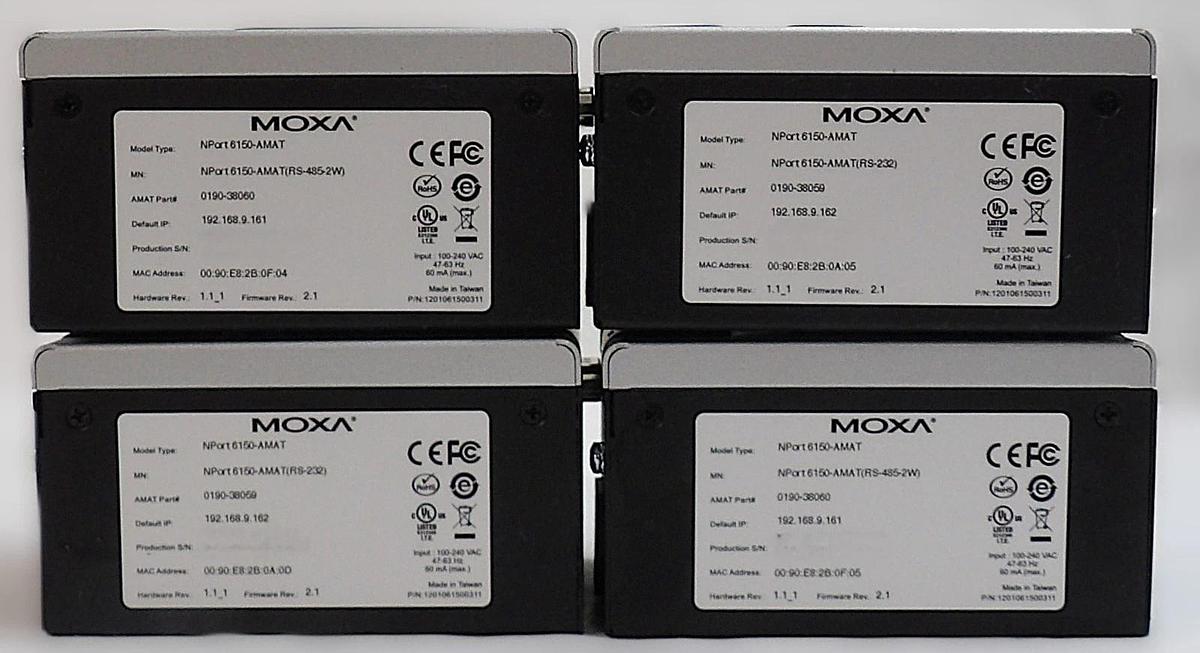 Used Moxa NPort 6150-AMAT Secure Device Server AMAT Reseller Lot of 4 New Surplus