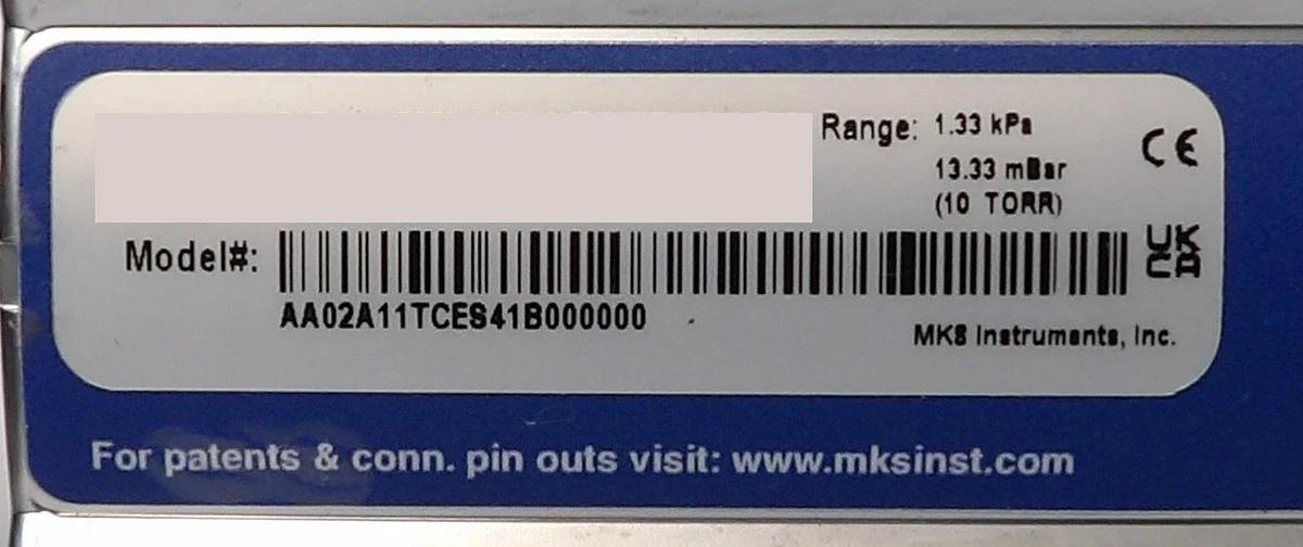 Used MKS Instruments AA02A11TCES41B000000 Baratron Pressure Transducer Working