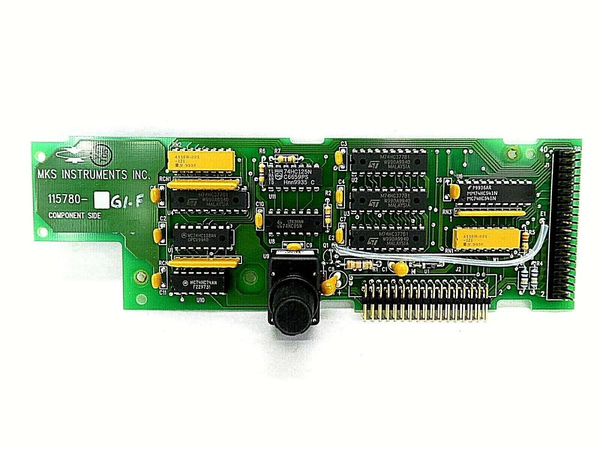 Used MKS Instruments 115780-G1-F Display Panel Knob Interface PCB Board 115779-B