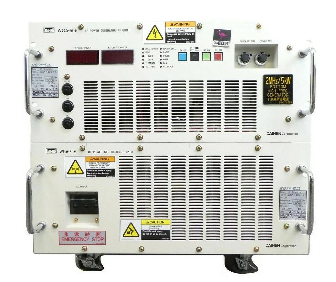 Used Daihen WGA-50E-V RF Generator Stack TEL Tokyo 3D80-001480-V1 Tested Working