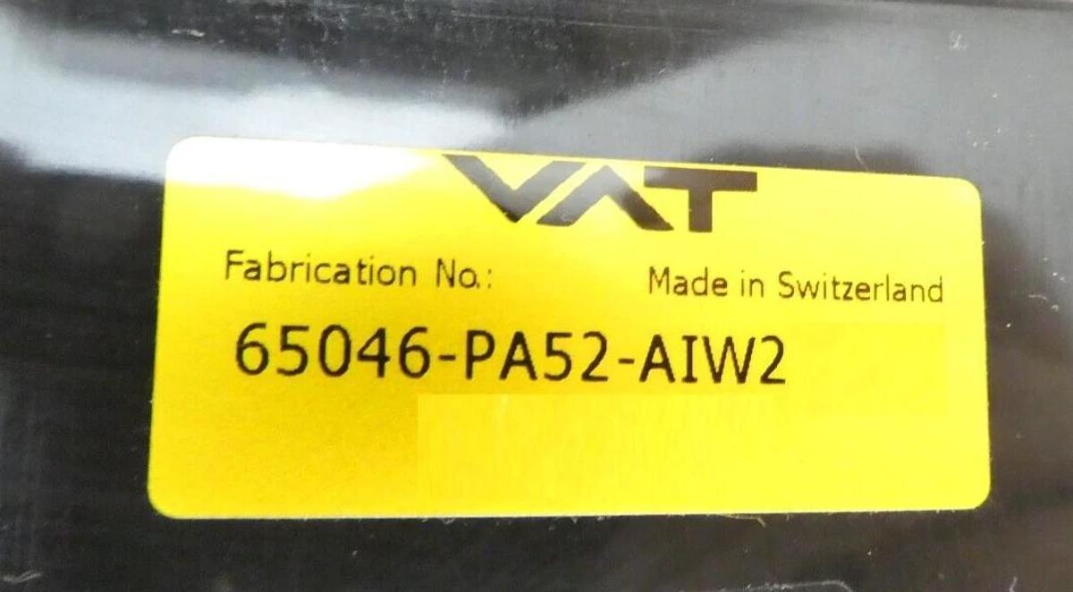 Used VAT 65046-PA52-AIW2 Pendulum Control & Isolation Gate Valve Series 650 Working