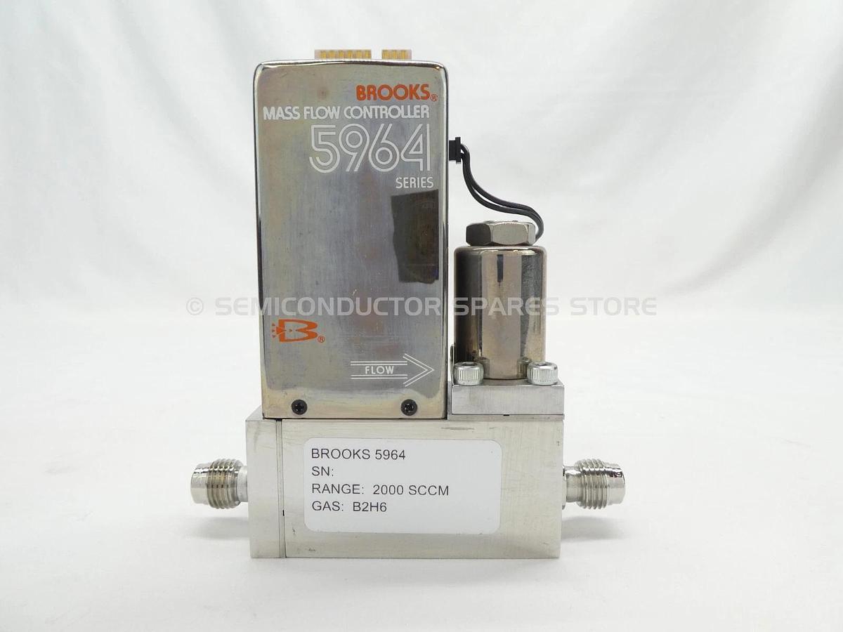 Refurbished Brooks 5964 Mass Flow Controller MFC 2000 SCCM B2H6 Lot of 2 OEM Refurbished