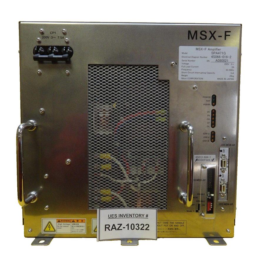 Used Nikon Precision 4S066-016-2 MSX-F Amplifier Module SPA471G 4S013-684-1 Working