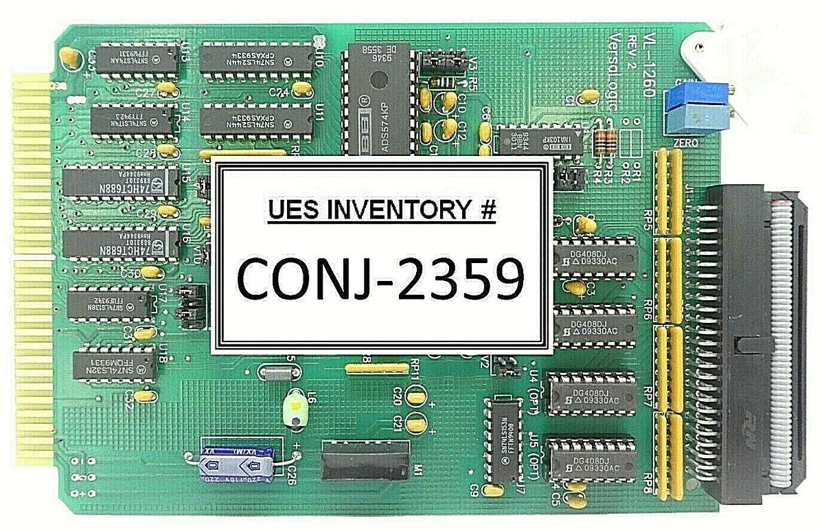 Used VersaLogic VL-1260 Analog Input PCB Card Rev. 2.00 Varian 350D Implanter Working