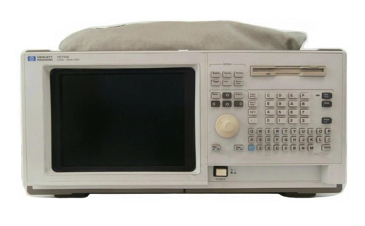 Used HP Hewlett-Packard 1670E Logic Analyzer with E5385A Calibrated Tested Working