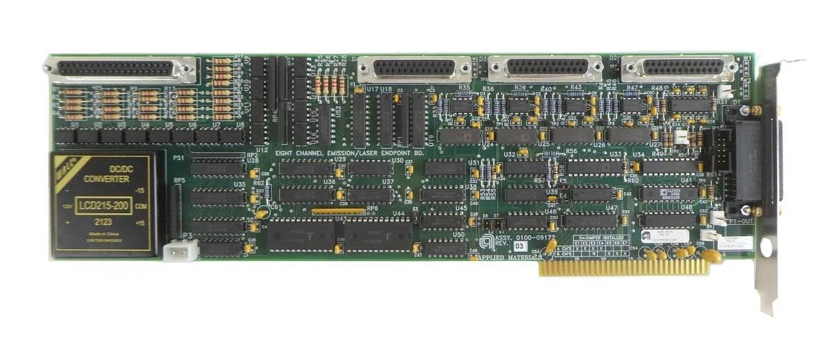 Used AMAT Applied Materials 0010-09567 8 Channel Emission/Laser Endpoint PCB Working