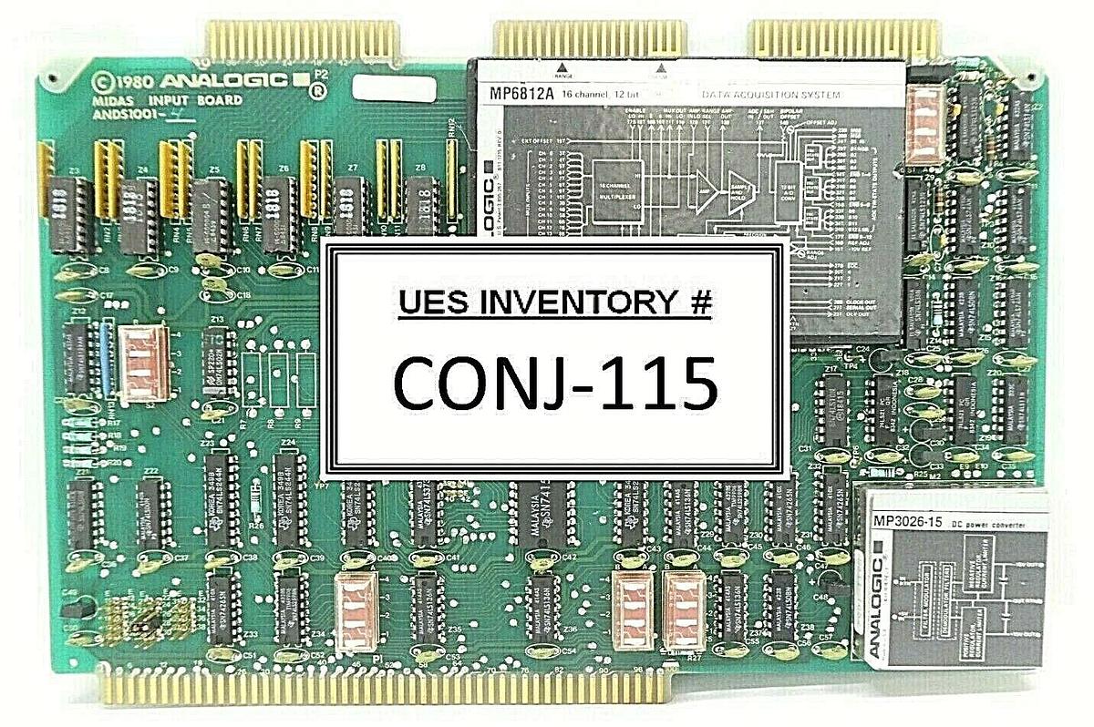 Used Analogic D4-8623 Midas Input Board PCB ANDS1001-4 Rev. 3 Varian F9092001 Working