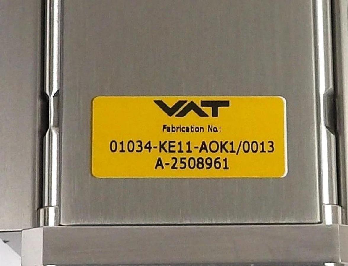 Used VAT 01034-KE11-AOK1 Mini UHV Gate Valve Series 01.0 AMAT 0190-62835 New Surplus