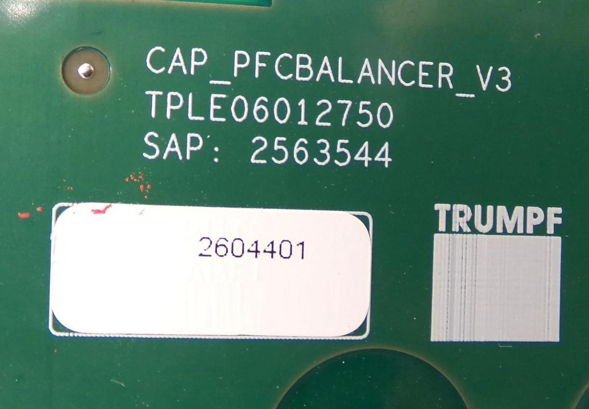 Used Trumpf Huttinger 2604401 PCB CAP PFCBALANCER V3 TruPlasma HV Pulse 35 Working