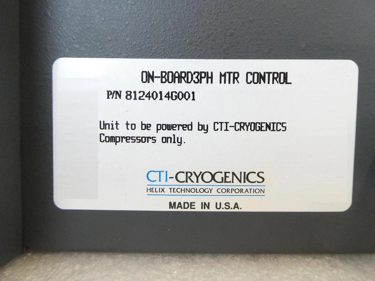 Used CTI-Cryogenics 8124014G001 3-Phase Motor Controller On-Board Tested Working