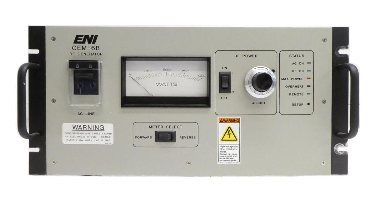 Used OEM-6B ENI Power Systems OEM-6B-01M3 RF Generator 650W @ 13.56MH Working Surplus