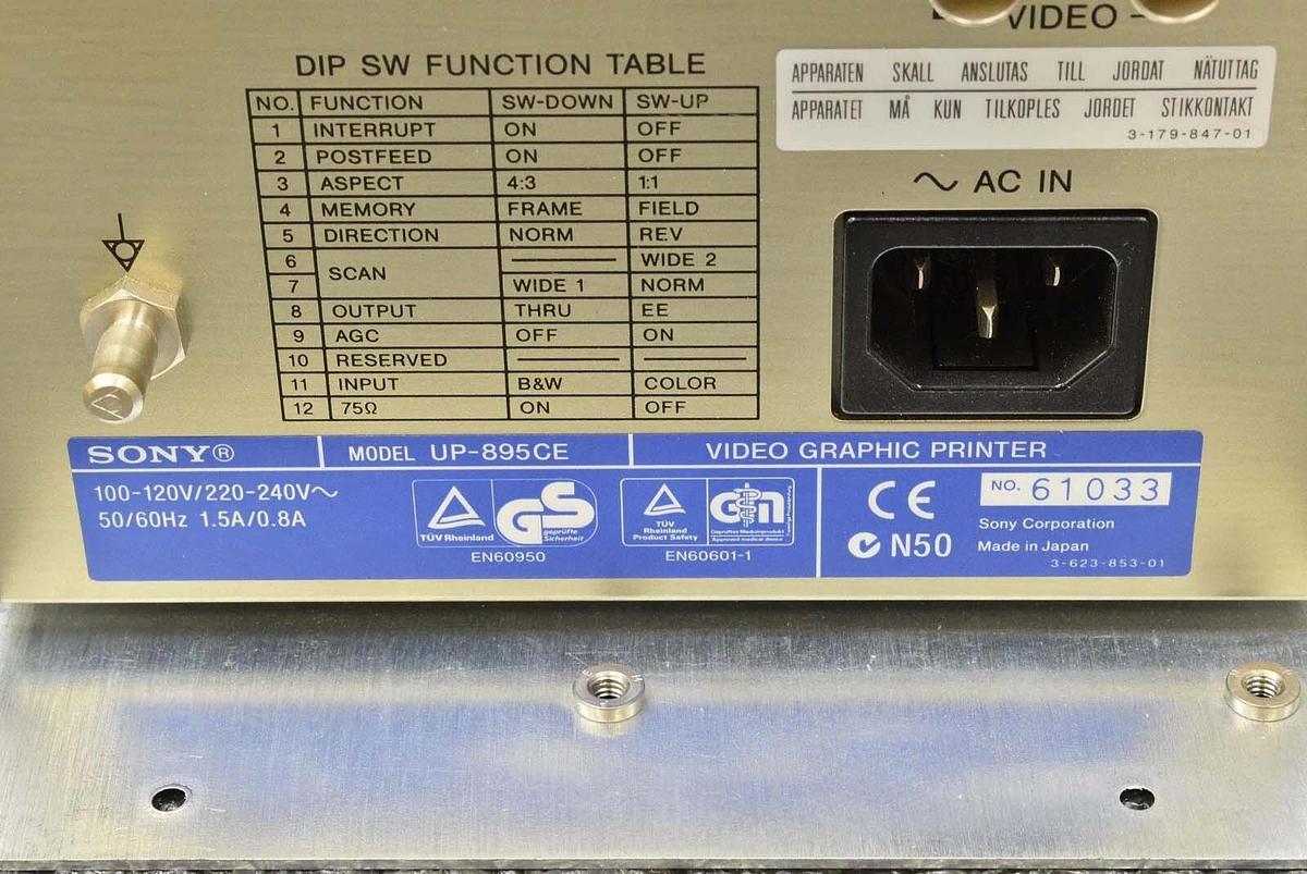 Used Sony UP-895CE Video Graphic Printer Working Surplus