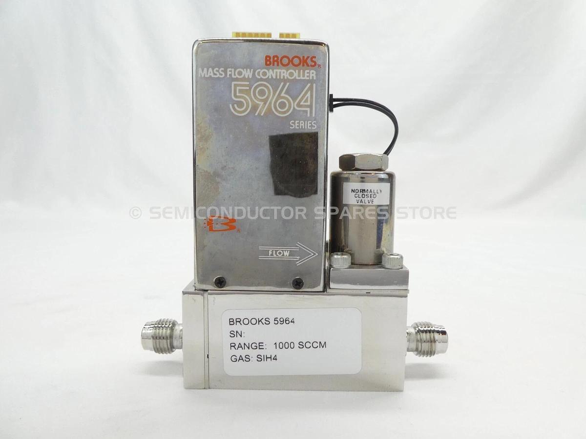 Refurbished Brooks 5964 Mass Flow Controller MFC 1000 SCCM SIH4 Lot of 2 OEM Refurbished