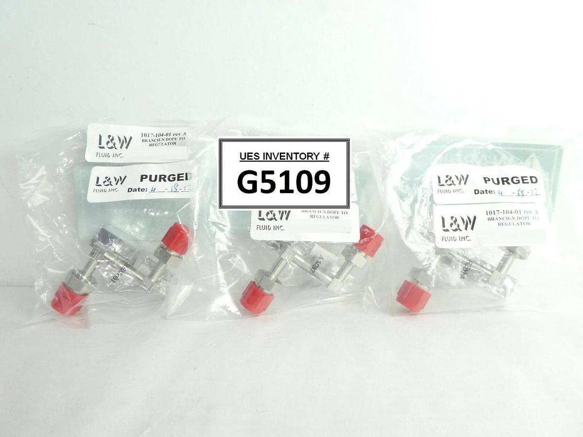 ASM 1017-104-01 N-Dope to Regulator Branch Reseller Lot of 3 New Surplus