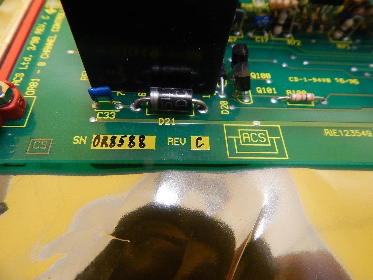 Used ACS Electronics OR81 8 Channel Controller PCB Card AMAT Orbot WF 736 DUO Used