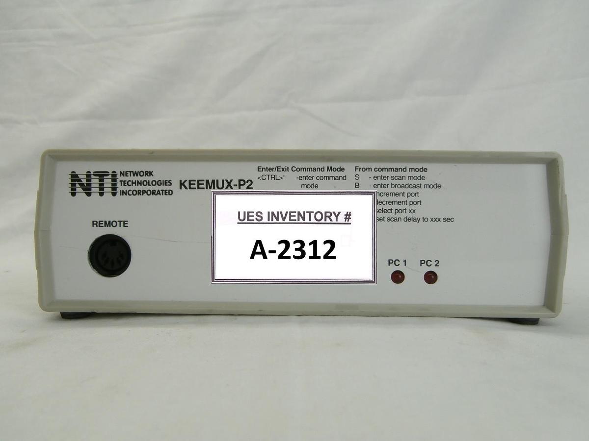 Used NTI Network Technologies KEEMUX-P2 2-port Video Switching KVM Splitter Used