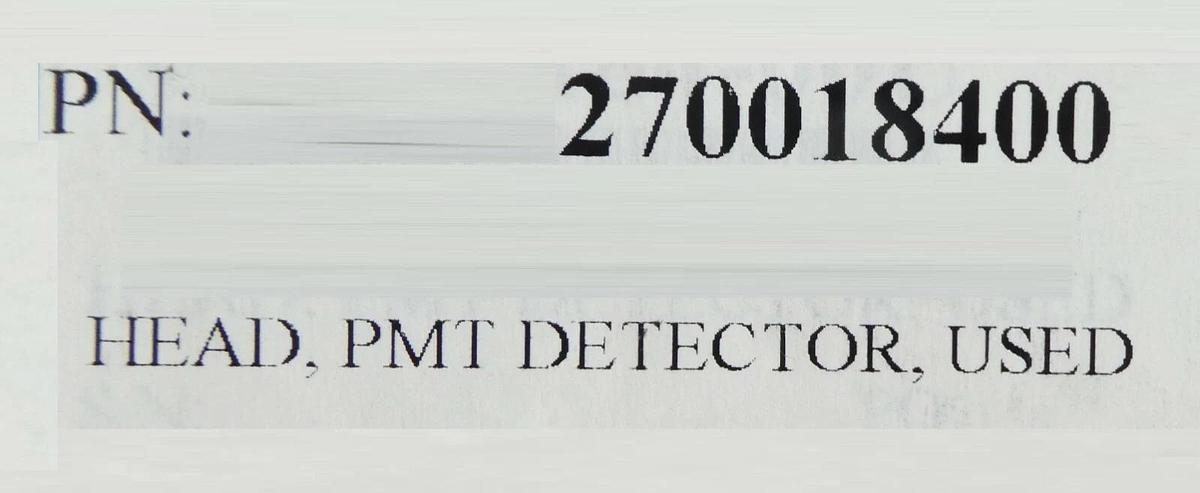 Used Verity Instruments PD100-704 Photodiode with Bandpass Filter Novellus Working